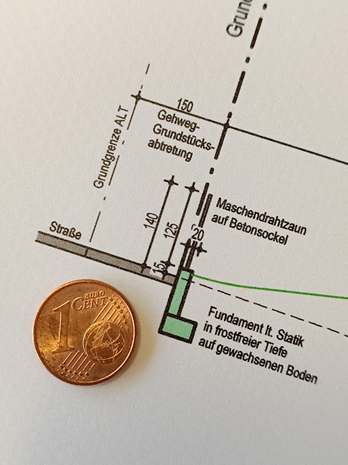 Präziser und klarer Bauplan-Druck auf PVC mit hoher Auflösung für detailreiche Darstellung.